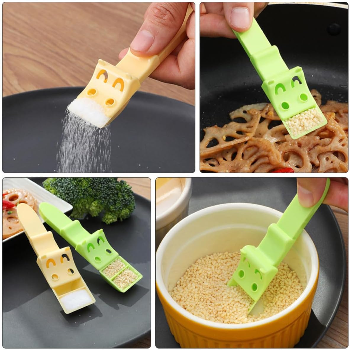 2pcs Salt Scoops 2g Measuring Spoons for Sugar and Pepper