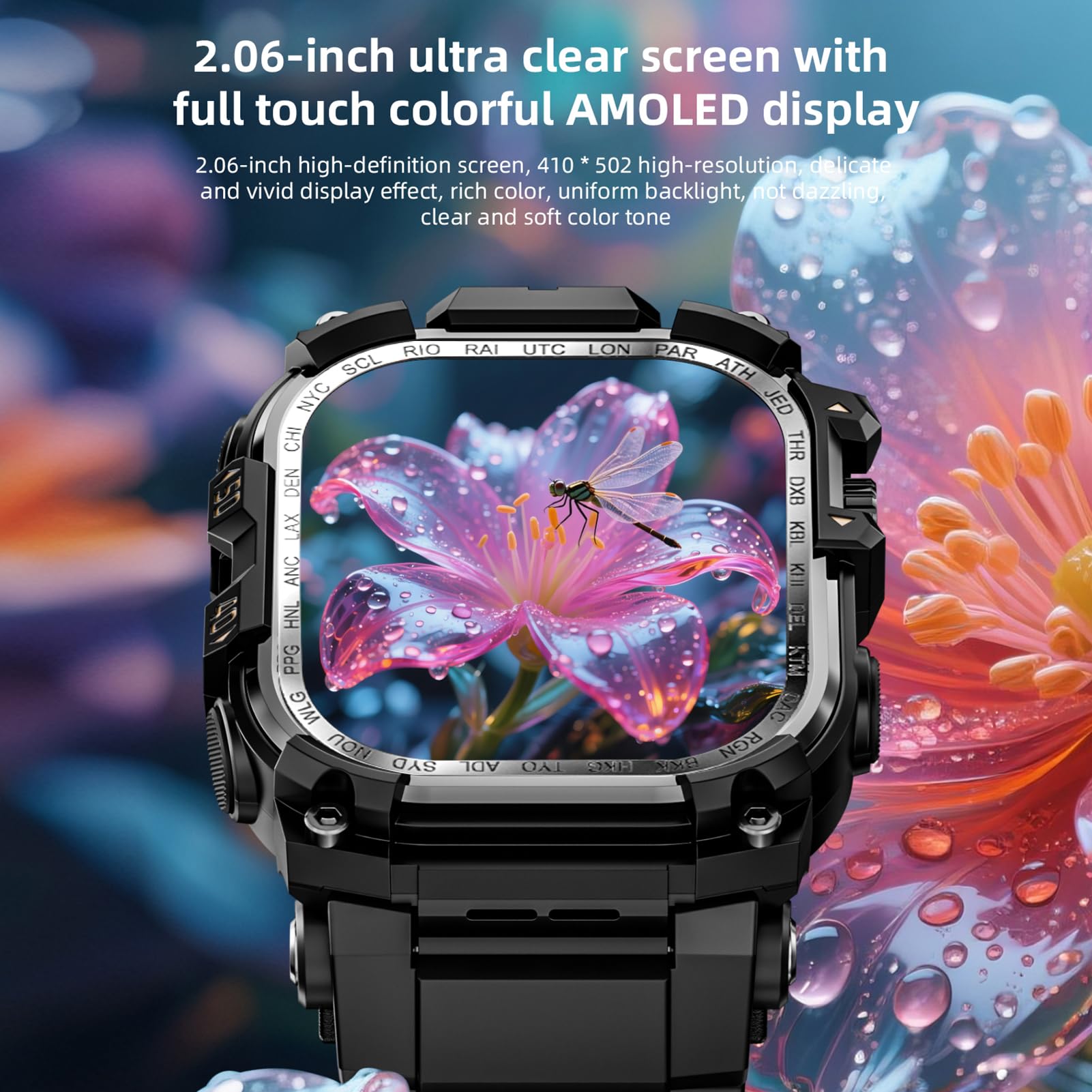 4G Smart Watch, 2,06 '' Full Touch Fitness Tracker, 3 GB RAM 32 GB ROM, Monitor Tętna, GPS, WiFi, Camera, NFC, Smartwatch, Monitorowanie Zdrowia (SILVER)