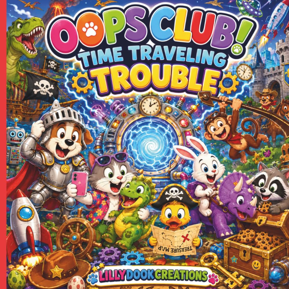 OOPS Club! Time Traveling Trouble Coloring Book