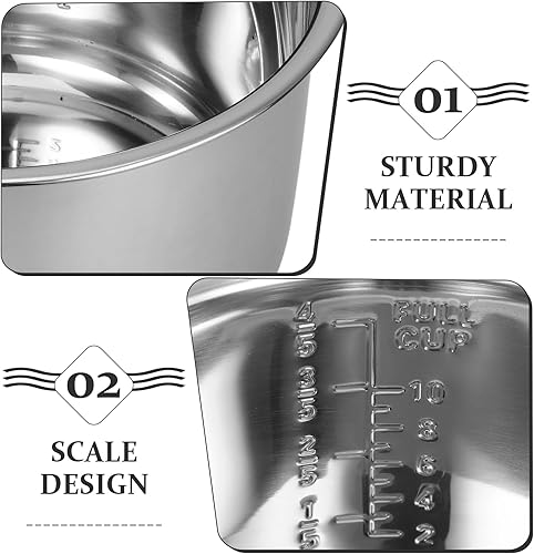 Miniatura 3 de UPKOCH Olla interior de acero inoxidable para arrocera, repuesto de revestimiento de olla a presión de 5.28 cuartos de galón5 litros, olla