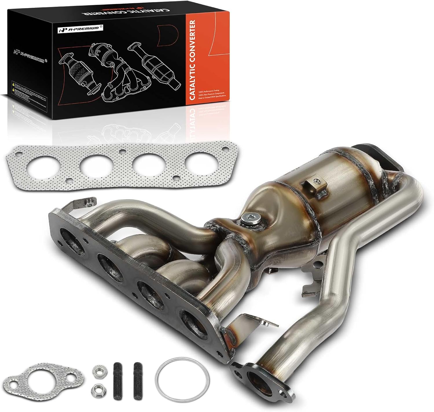 A-Premium Front Exhaust Manifold Catalytic Converter Kit Direct-Fit Compatible with Toyota Camry 2018-2019, RAV4 2021, Venza 2021, 2.5L, EPA Compliant, Replace# 1714125021