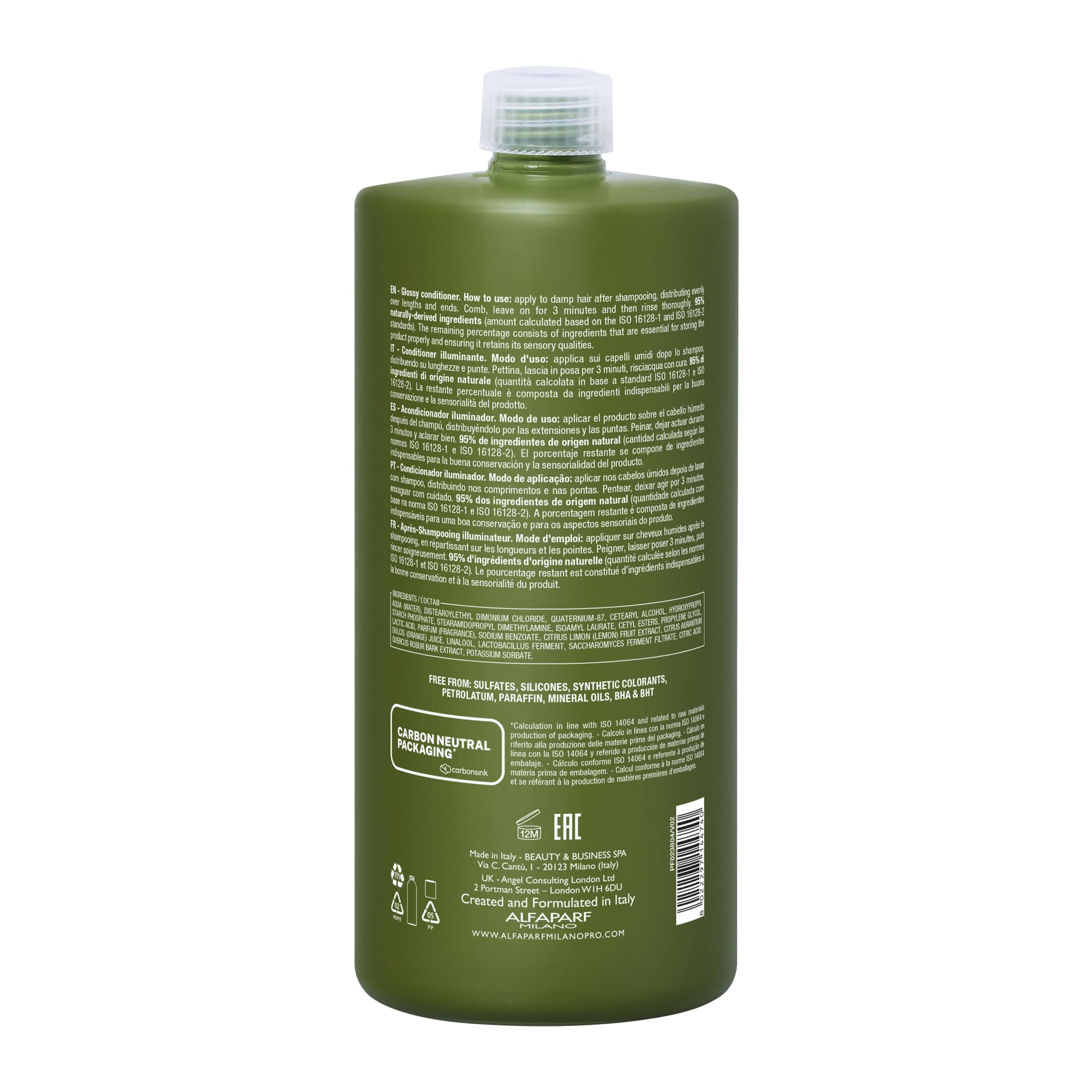 Alfaparf Milano Benvoleo Glossy Conditioner 1000ml -acondicionador glossy