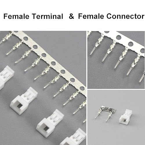 Miniatura 4 de Kit surtido de conectores JST MX de 0.049 in, conectores de carcasa macho y hembra de paso de 0.049 in, terminal de enchufe adaptador de carcasa de