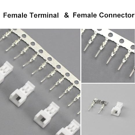 360PCS JST MX 1.25MM Connector Assortment Kit, 1.25MM Pitch Male and Female Housing Connectors, 2/3/4/5 Pin Housing Adapter Plug Terminal
