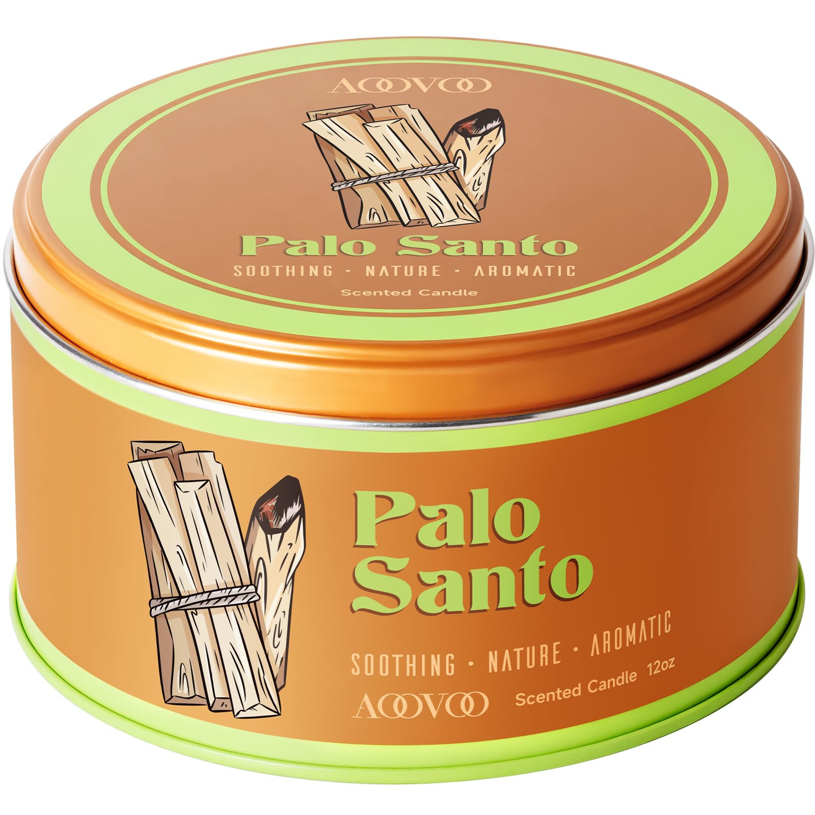 AOOVOO Palo Santo świeca do medytacji i czyszczenia – 3 knoty, 340 g, świeca zapachowa z białymi kryształami i Palo Santo, nietoksyczna świeca sojowa do duchowego uzdrawiania, aromaterapii, prezent