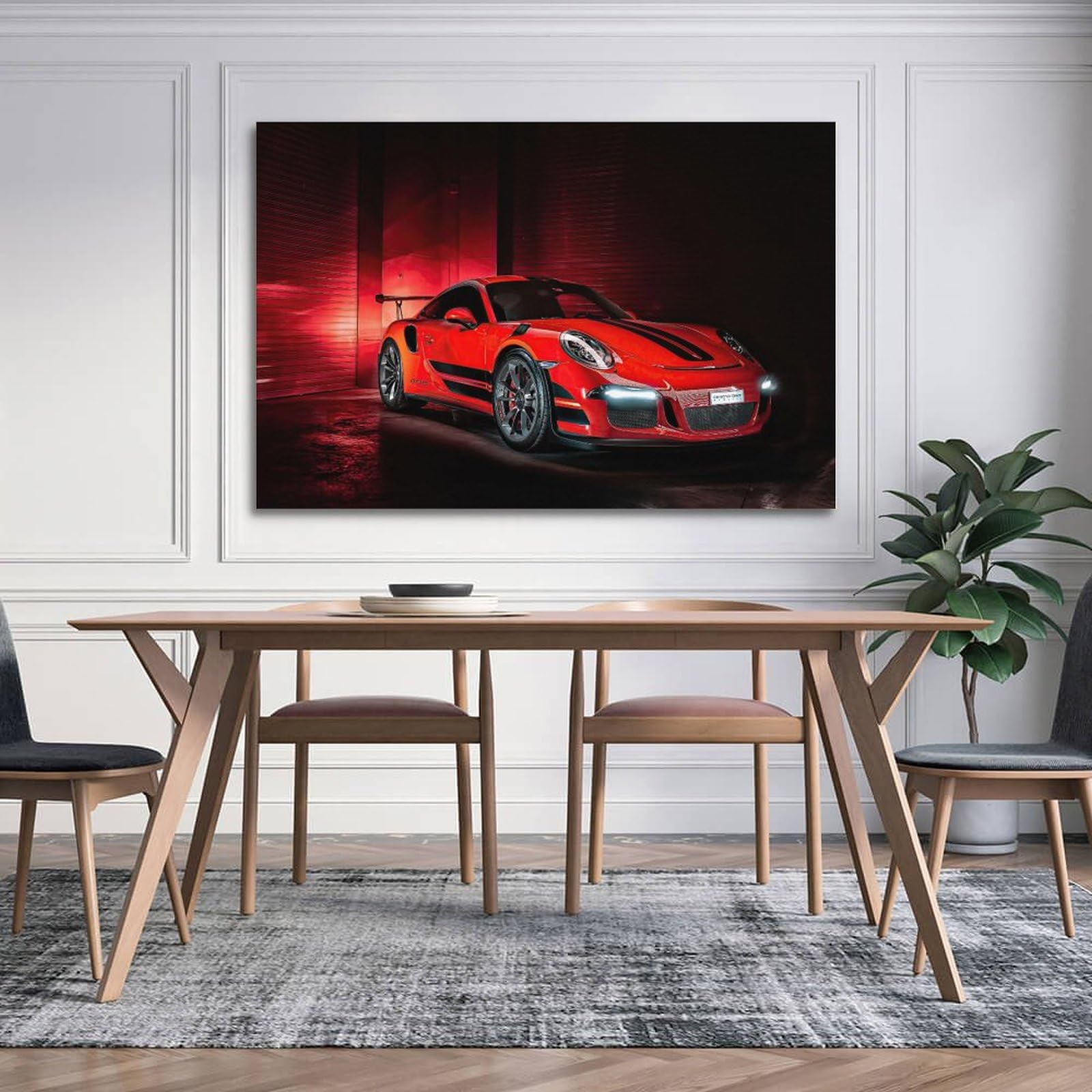 DFMY JDM Auto-Poster 911 GT3 RS | 40x60 Cm | Leinwand Wandkunst | Vintage Design