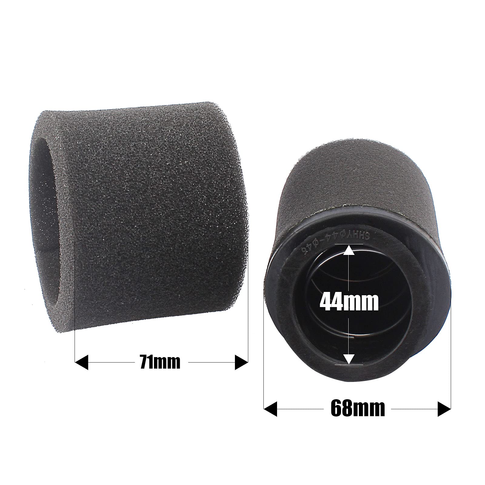 Lot De 2 Filtres à Air 45 Mm Avec Coude 45° – Universel Pour Moto, VTT, Scooter, Kart 47-250 Cc – Imperméable, Lavable - 4