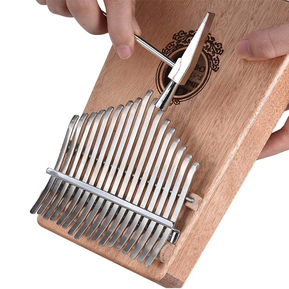 Kalimba Daumen Klavier 17 Tasten Holzkörper Musikinstrument für Anfänger