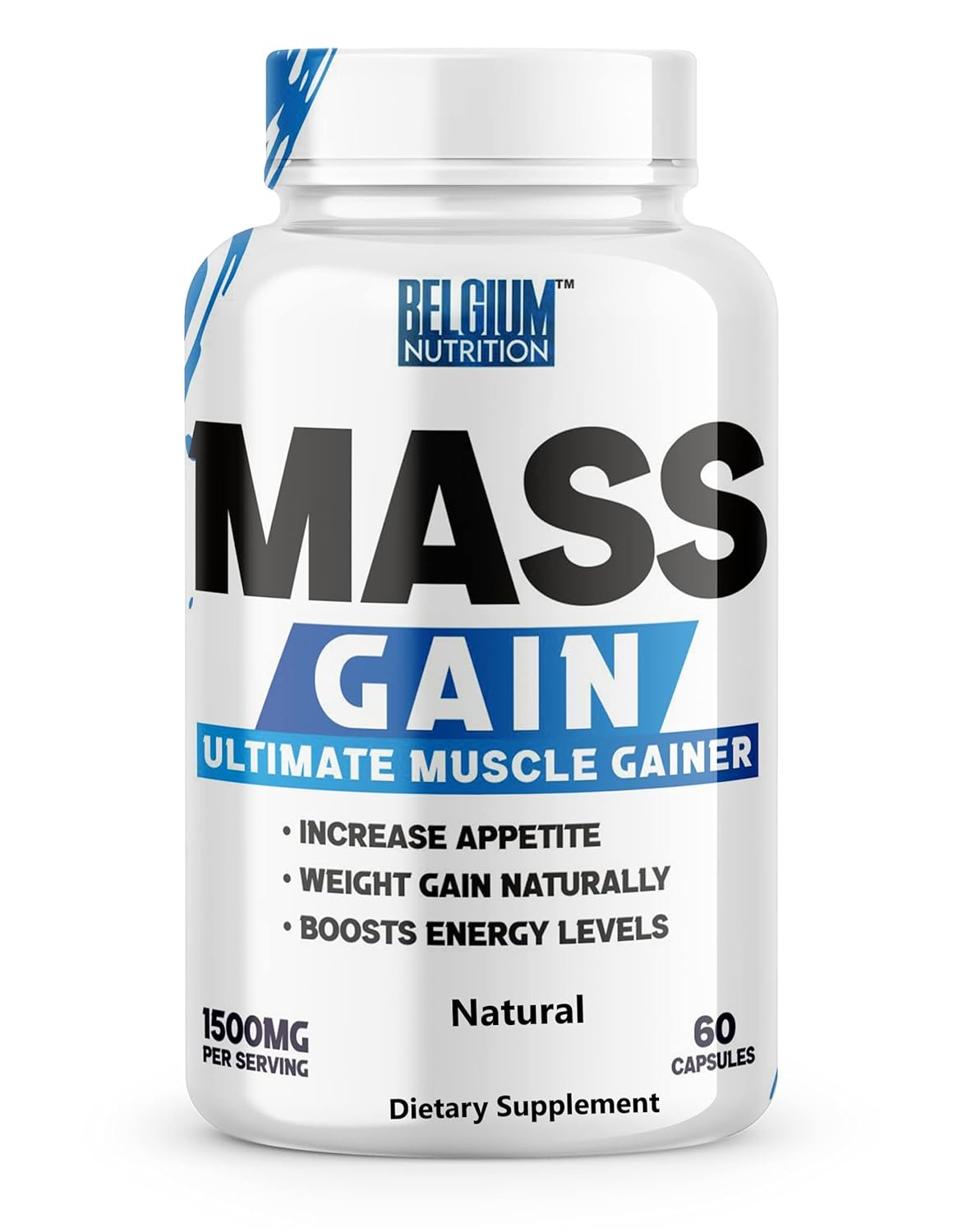 BELGIUM NUTRITION Bulk Gain Mass & Weight Gainer Capsule for Fast Weight & Muscle Gain, Daily Muscle Building Weight Lifters Supplement for Muscle Growth, Stamina & Strength Booster- For Men & Women, 60 Cap. BELGIUM NUTRITION Bulk Gain Mass & Weight Gainer Capsule for Fast Weight & Muscle Gain, Daily Muscle Building Weight Lifters Supplement for Muscle Growth, Stamina & Strength Booster- For Men & Women, 60 Cap.