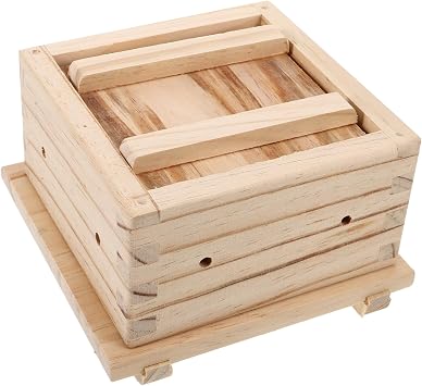 Wooden Tofu Press Mold DIY Homemade Tool 0.5kg Beige