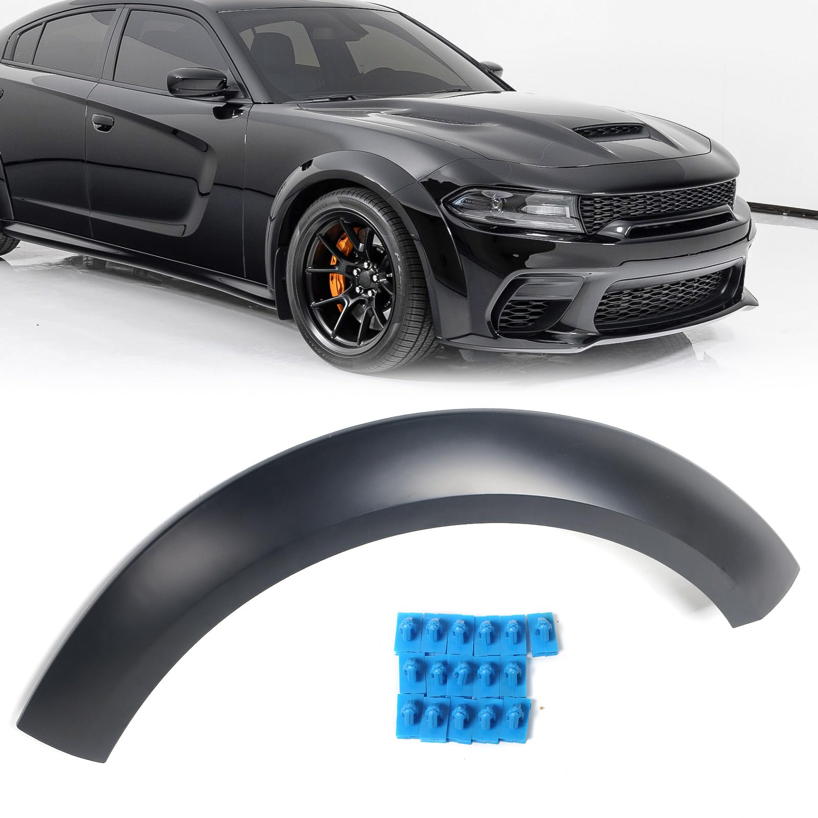Photo 1 of VLINCAR Fender Flares Compatible with Dodge Charger SRT Hellcat/Scat Pack 2020 2021 2022 2023 Widebody Front Wheel Flare Molding Right Passenger Side 6TN40TZZAE