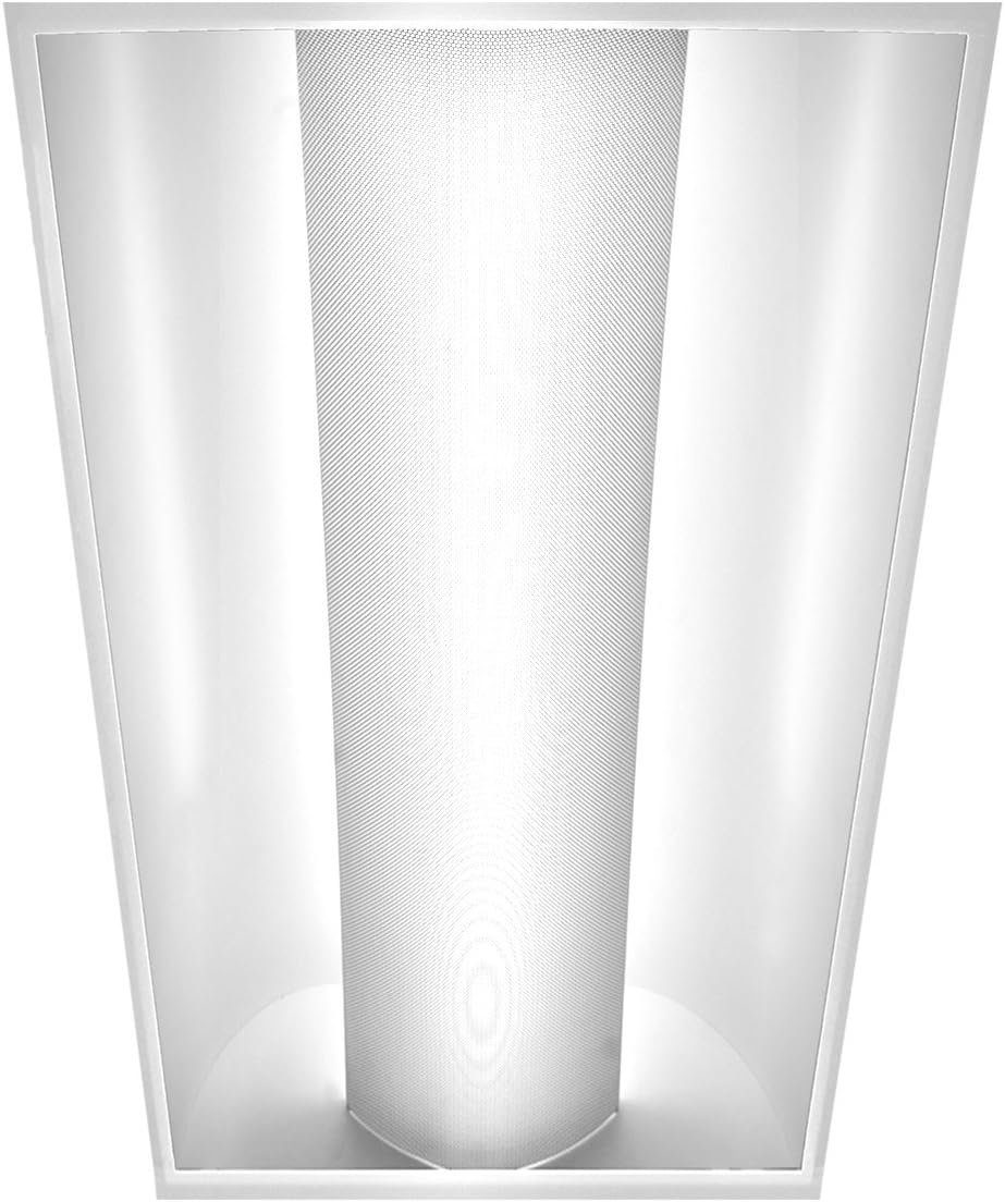 Americas Green Line 2ft x 4ft Single Dome Troffer LED Panel Light Commercial Drop Ceiling 2 Tube Light Fixture 30W [Replaces 2 Lamp T8] 4200 Lumens, 4000k Neutral White Color DLC Certified