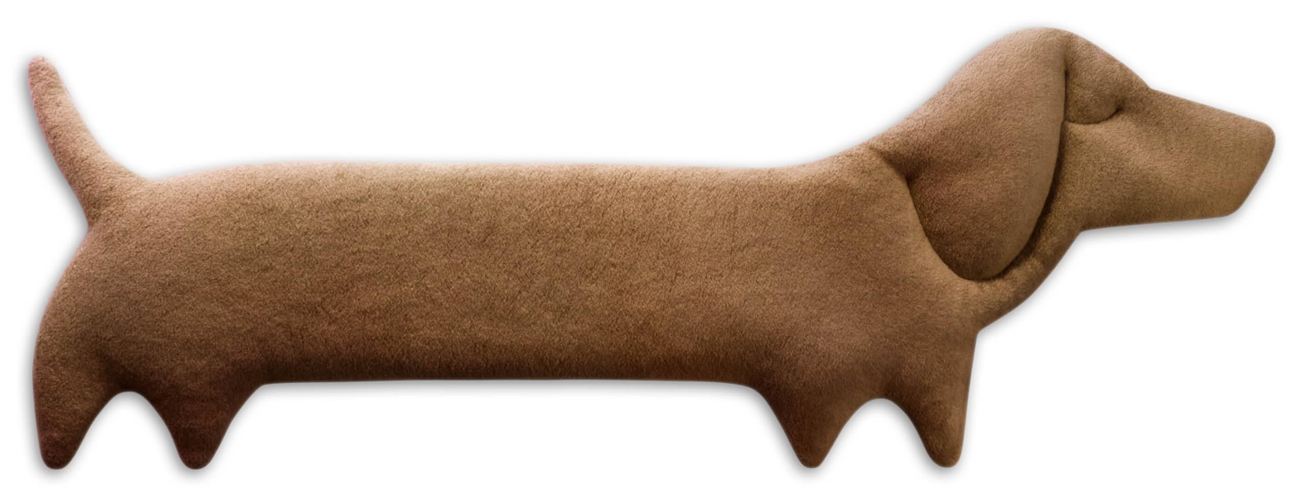 LESCHI Bolsa Semillas Microondas Teckel 52x20 cm, Saco de Semillas de 100% Algodón y Trigo Orgánicos, Perro salchicha marron, Saco Térmico de Semillas para Microondas para Cuello, Cervical y Espalda