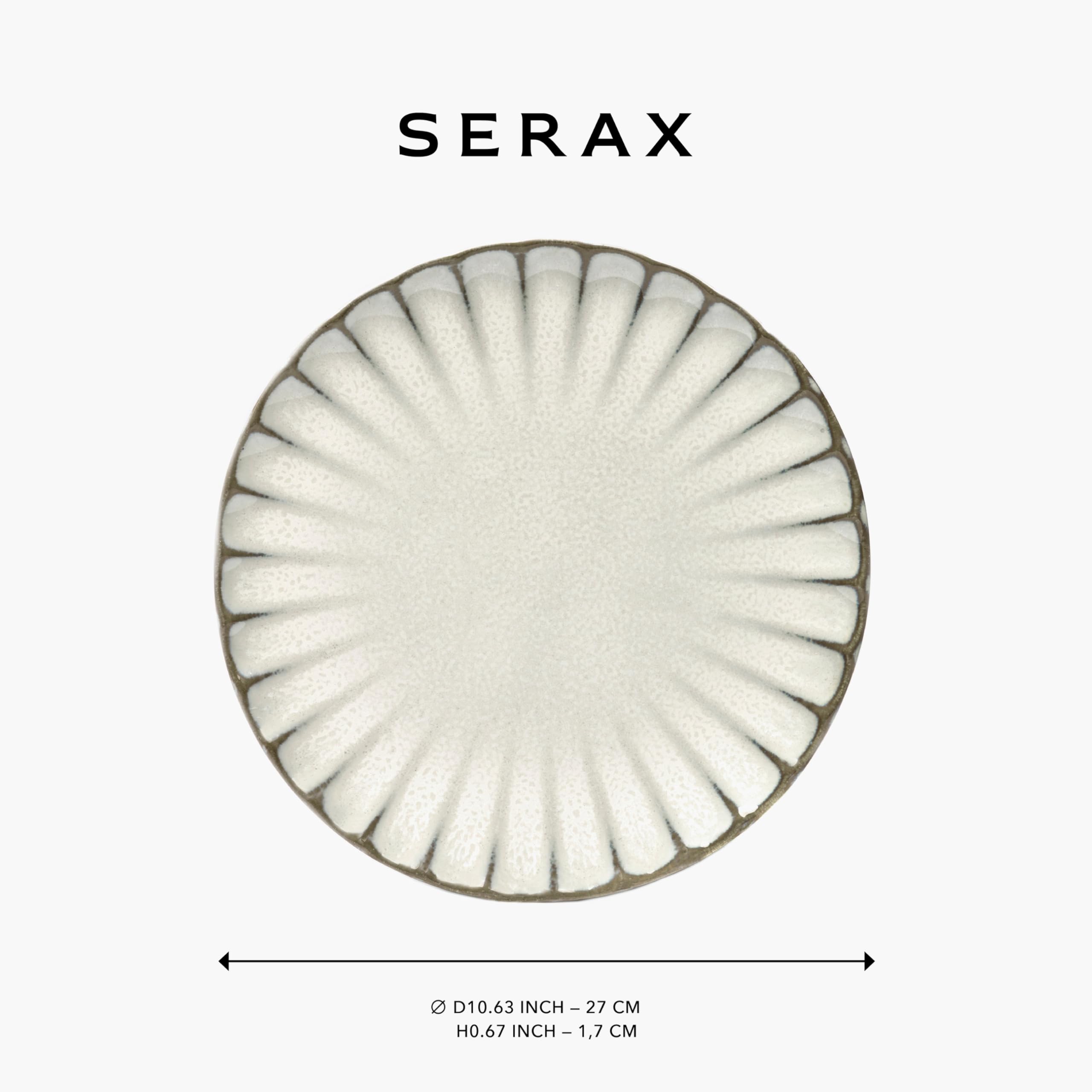 Serax White Dinner Plates | Inku Tableware by Sergio Herman | Dishes Set for 4 | Stoneware Microwave Safe Plates | Dish Set | Farmhouse Kitchen and Dinnerware Sets | Luxury, Family and Party