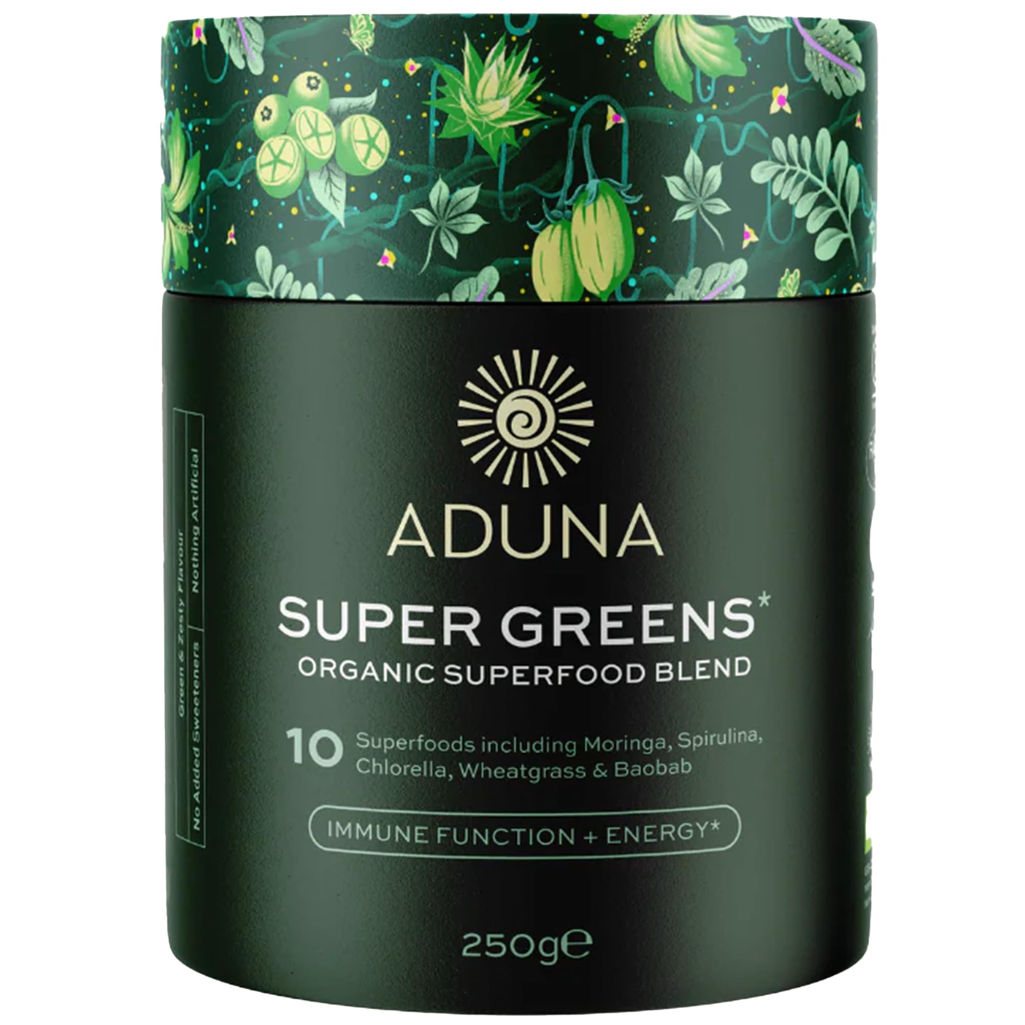 Organic Super Greens Blend | 100% Natural Superfood Powder for Immune Support & Energy | Stir-in Blend with 10+ Superfoods, Moringa & More | Vegan Powder for Smoothies, Shakes & Yoghurt | 250g