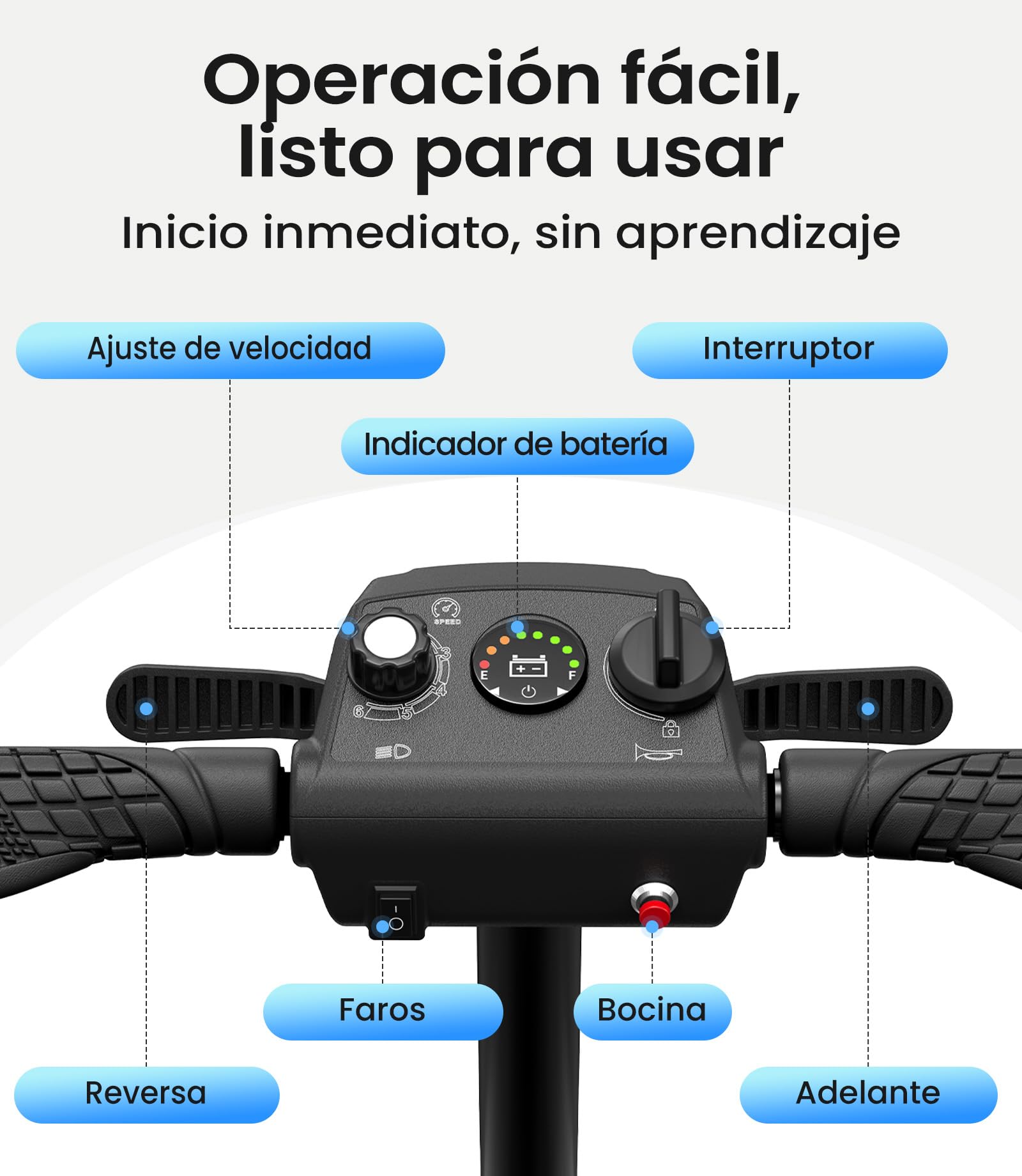 VOCIC D35 Scooter eléctrico Plegable 35km, Doble Cesta 40L, Capacidad 136kg | ruedas de 20 cm, asiento ergonómico ajustable, batería extraíble, ideal para personas mayores (Gris Plateado)