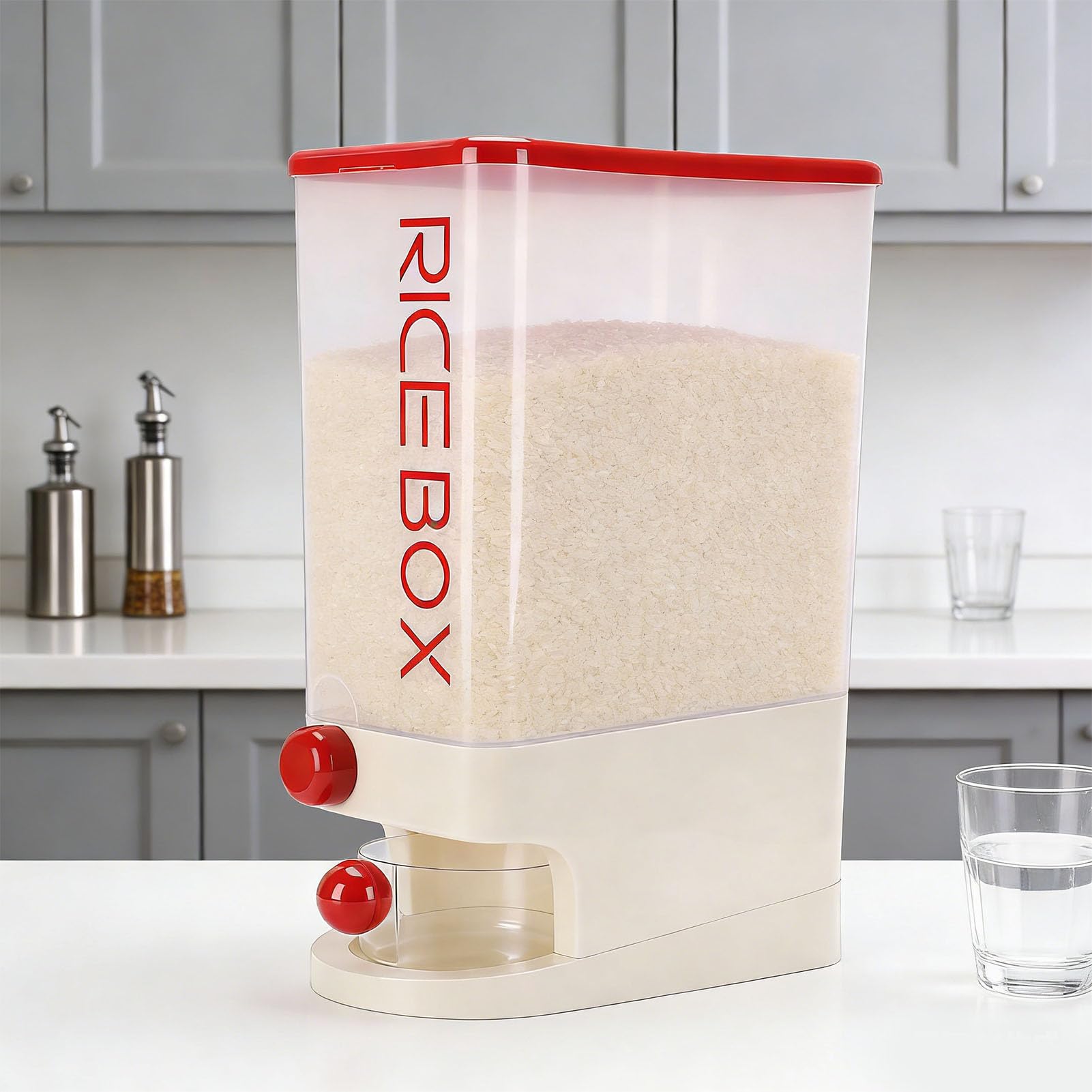 Distributore di Riso, Contenitore per Cereali in PP 10kg con