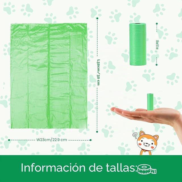 Foto 3 de 8 de Nobleza - 300 Conde Bolsas Caca Perro Bolsas para excrementos de Perros Pack de 20 Rollos 5 colores