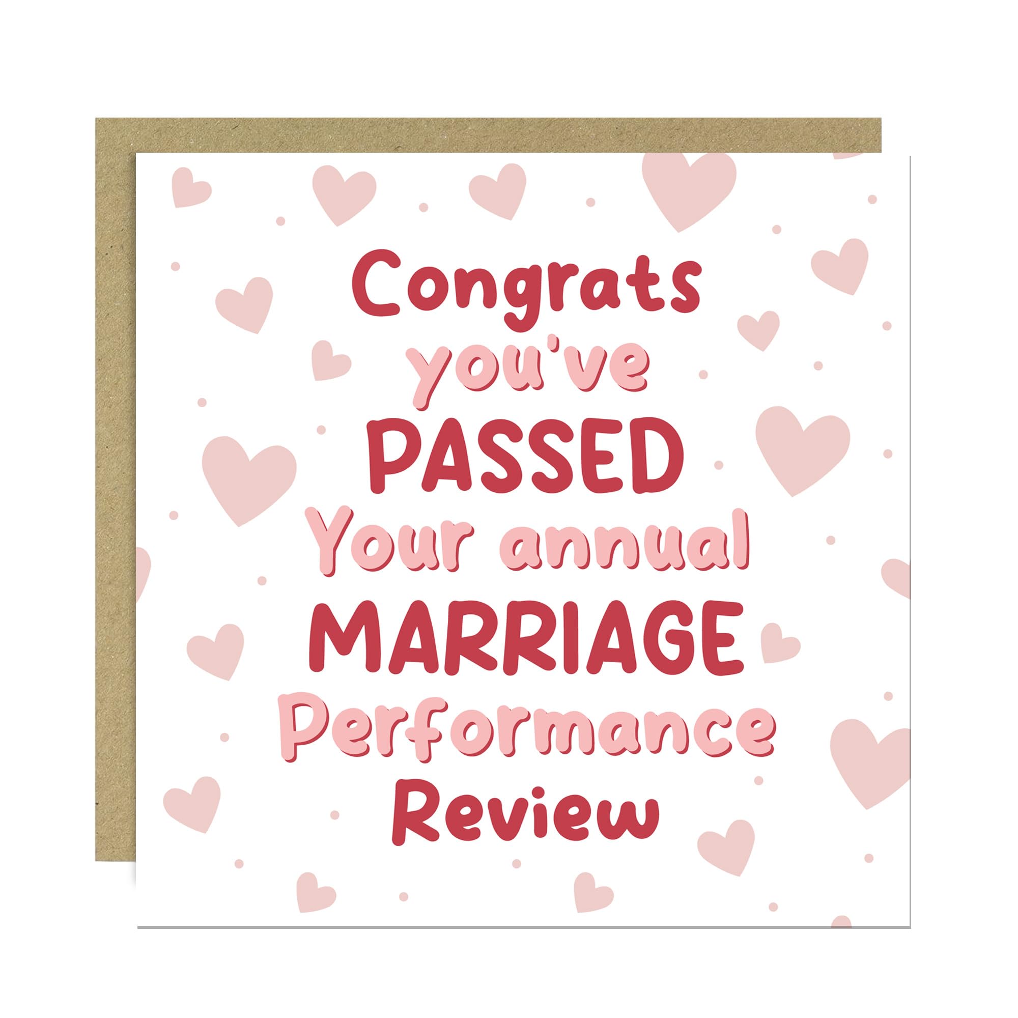 RED OCEAN Wedding Anniversary Card, Annual Marriage Performance Card For Wedding Anniversary, Funny, For Husband, Wife, Couple
