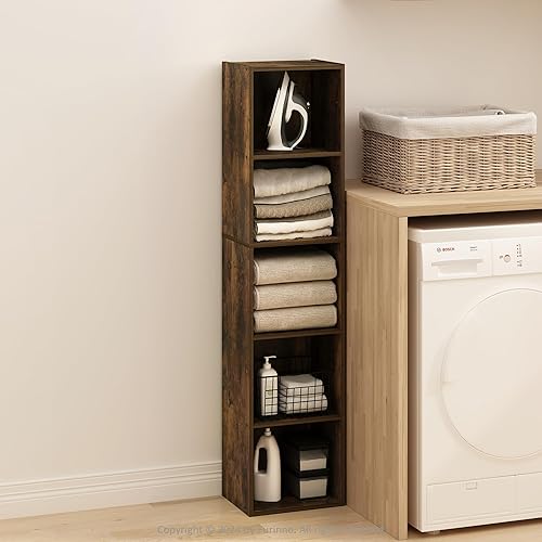 Miniatura 202 de Furinno - Estantería de cubos de 2 niveles serie Luder para libros y almacenamiento, color roble francés Roble francés,Pino