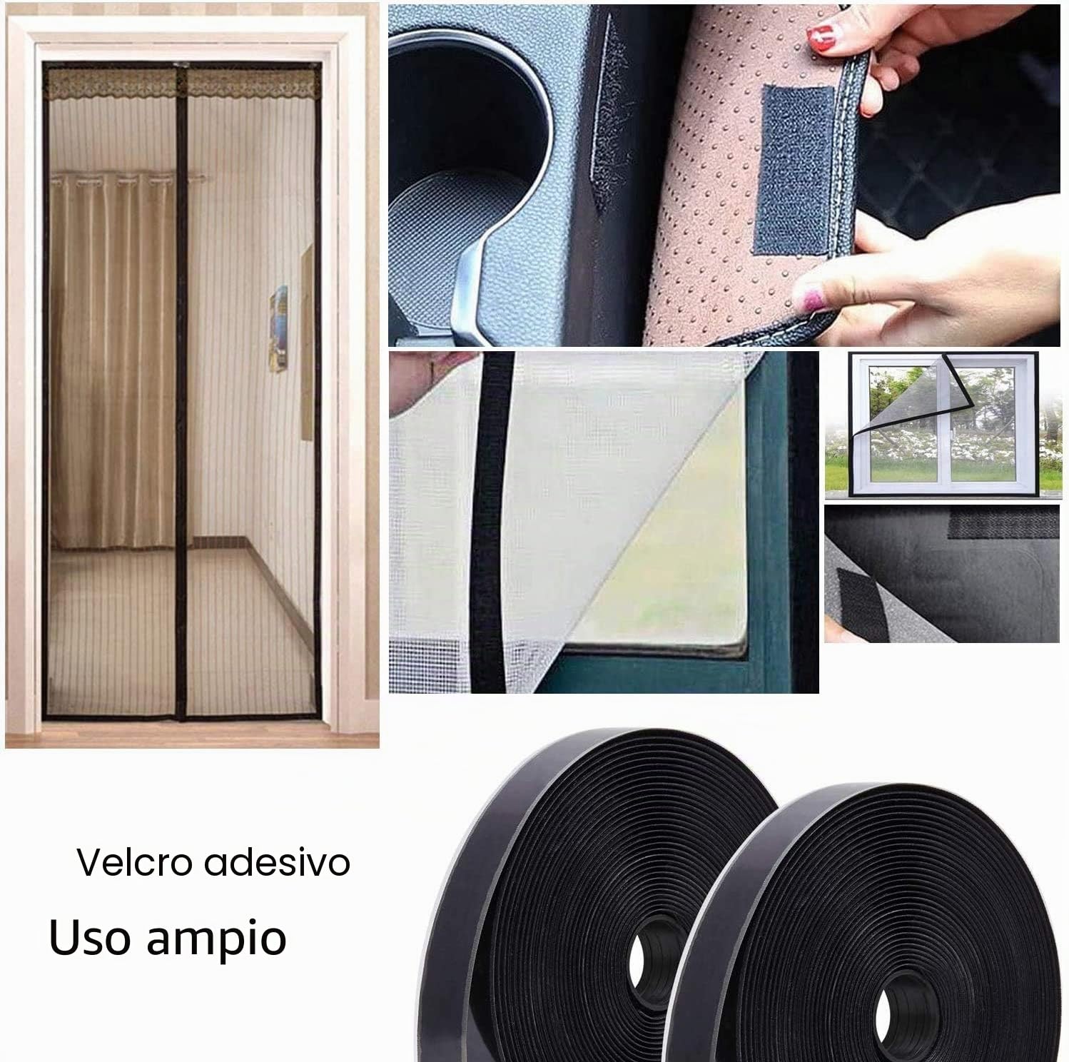Nastro Adesivo Extra Forte Bifacciale, Sinwind Multifunzione Riutilizzabile Nastro Biadesivo, Nastro Adesivo per Zanzariere, Universale Magico Strisce nastro di fissaggio posterior