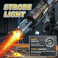 YoPoll ColorBlast LED Electric Water Gun: 26FT Range Automatic Squirt Blaster for Adults Kids Pool Parties (Black)