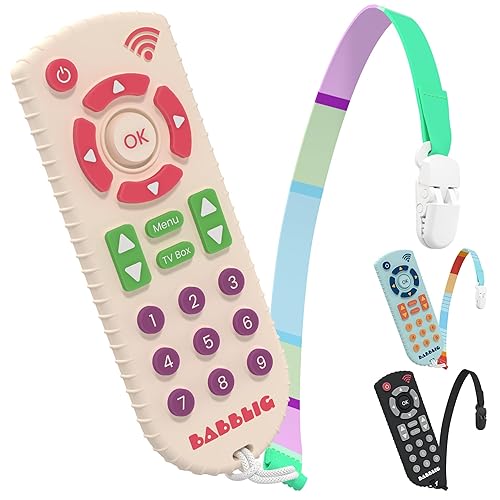 Control remoto de juguete para bebé, control remoto de dentición para bebé, sin BPA y duradero, mordedores para bebés de 0 a 6 meses, mordedores