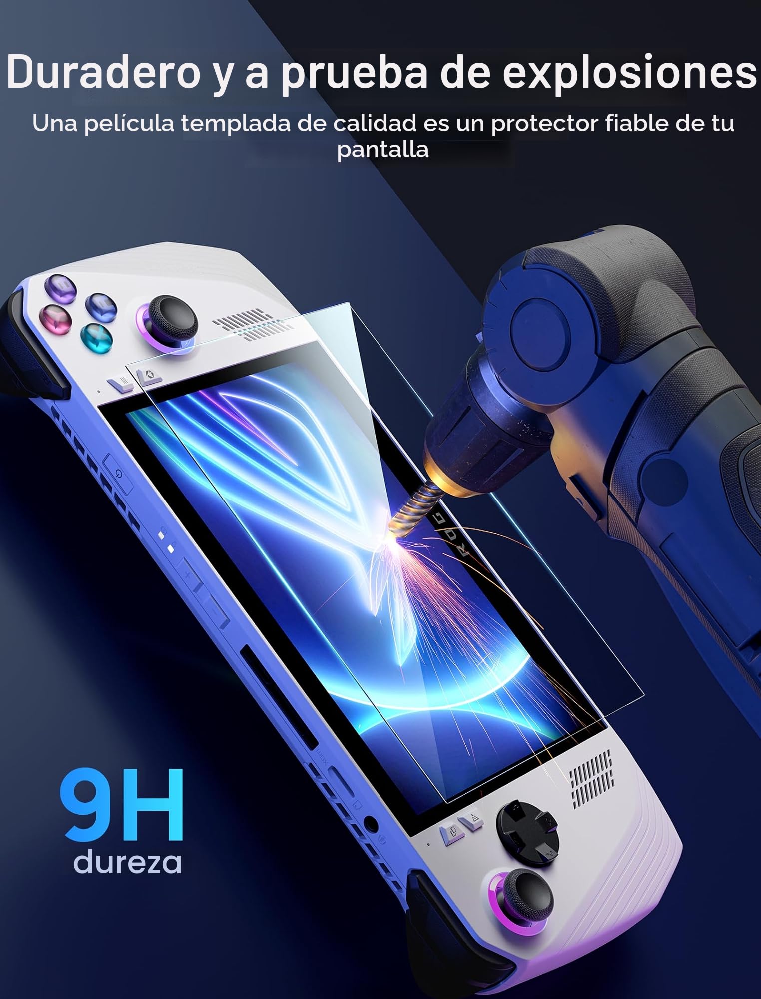 JSAUX Protector de Pantalla para ROG Xbox Ally/ROG Xbox Ally X 2025/ROG Ally, Cristal Templado Ultra HD con Marco Guía, Protector de Pantalla de 7 Pulgadas para ROG Ally X 2024 (2 Piezas)