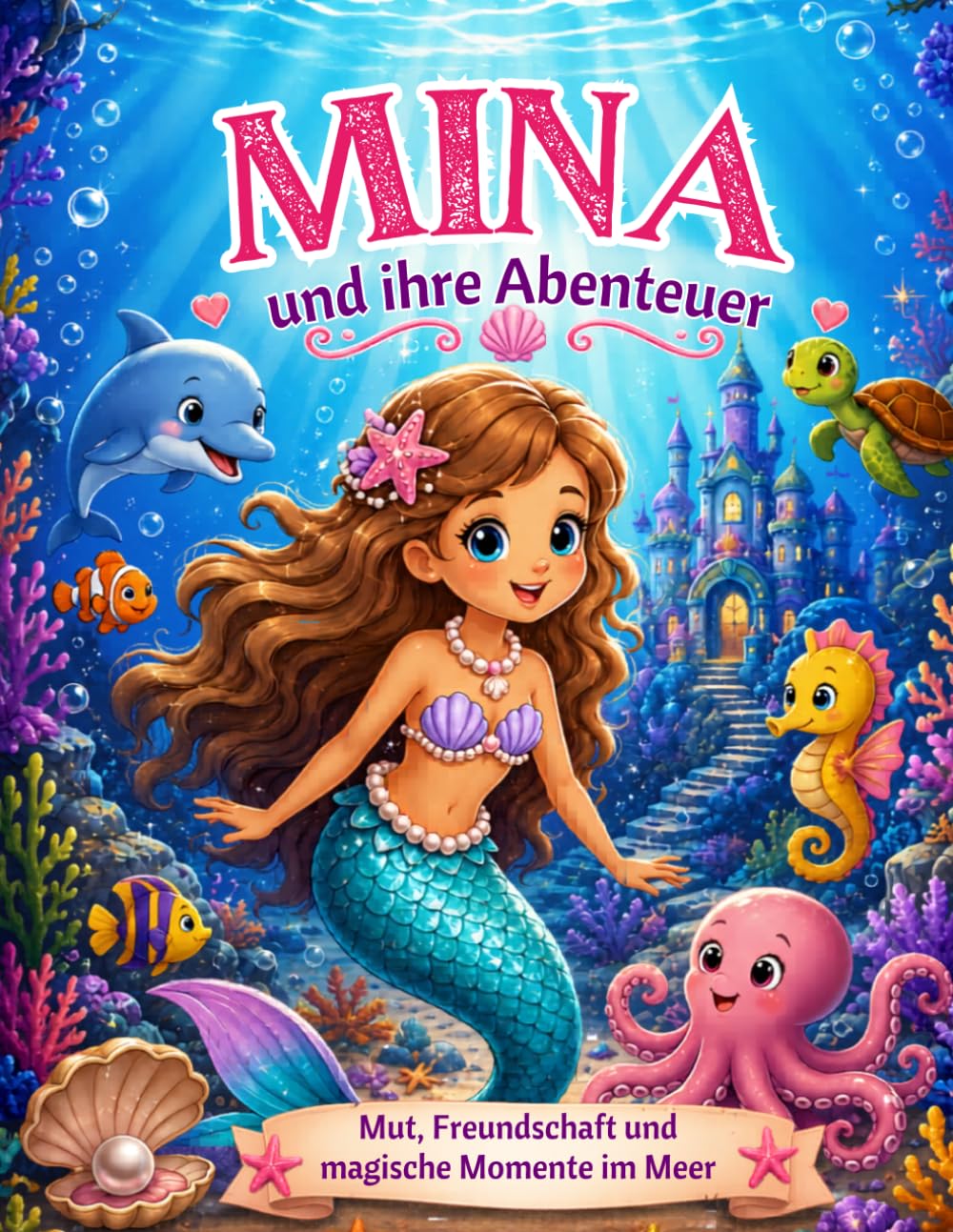 Mina die Meerjungfrau: und ihre Abenteuer Ausmalgeschichten ab 4 Jahren