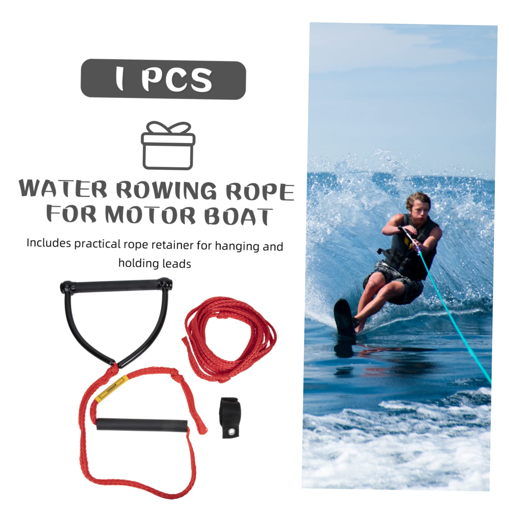 Abaodam Water Skiing Wakeboard Rope Skiing Towable Rope for Water Sports Comfortable Handle Design