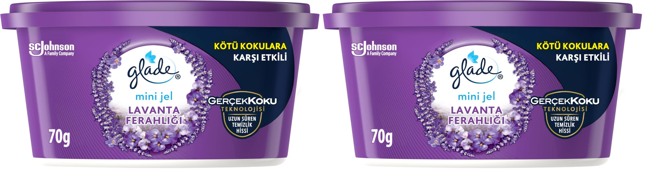 Glade Mini Jel Lavanta Ferahlığı 70 g 2li paket