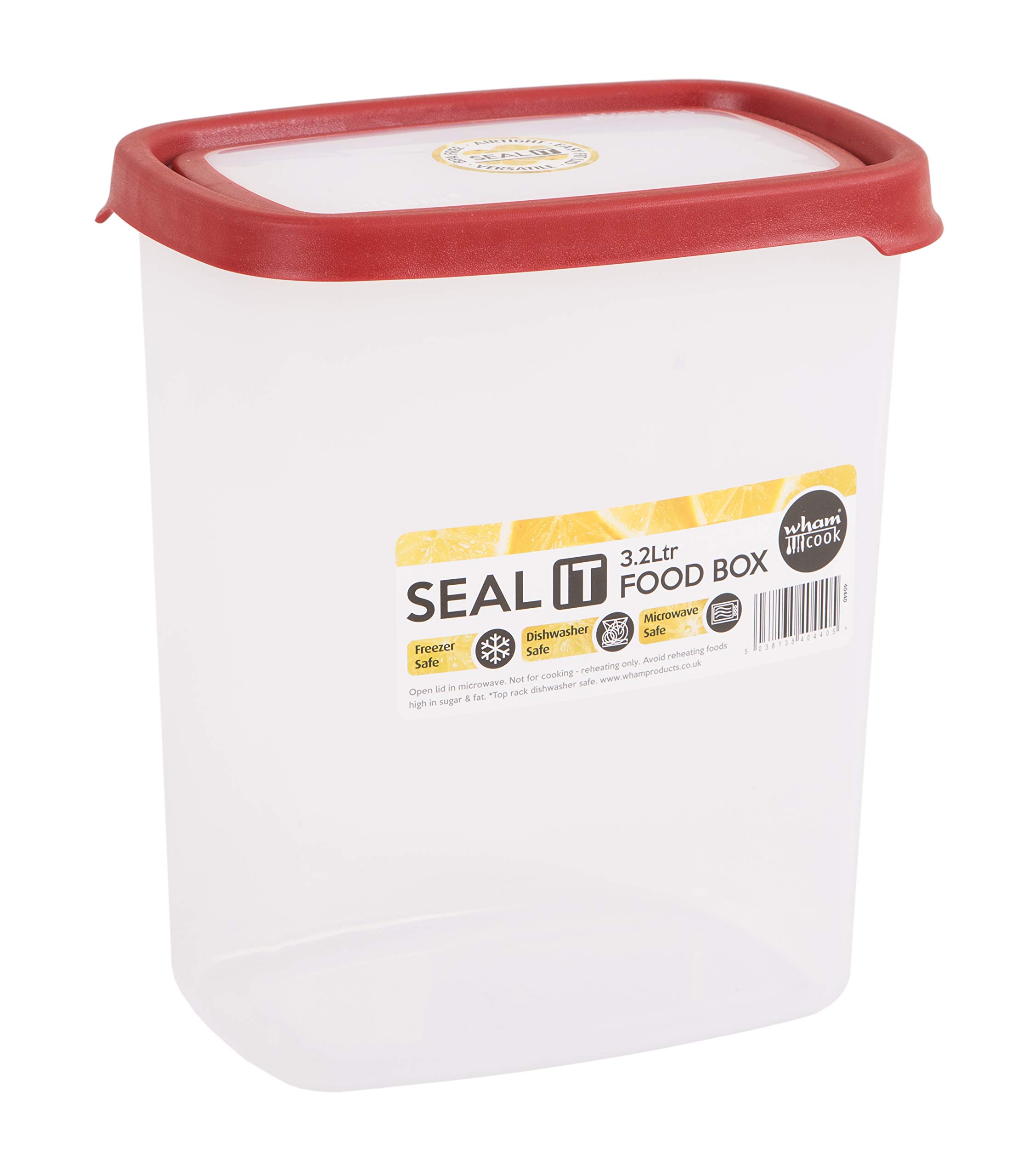 Wham Storage Box, Polypropylene, Red, 3.2 L
