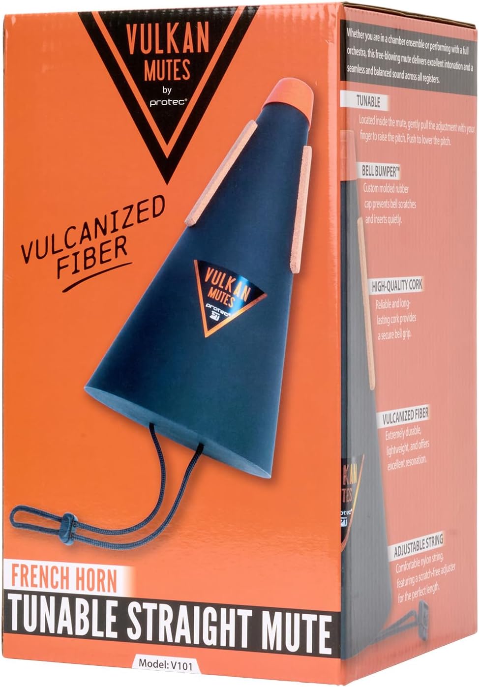 Protec Vulkan French Horn Tunable Mute (Straight), Model V101