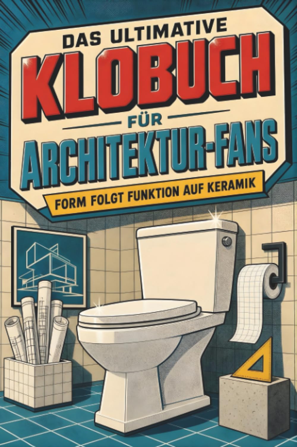 Das ultimative Klobuch für Architektur-Fans: Form folgt Funktion auf Keramik. Lustiges Geschenk für Architekten, Bauherren und Le Corbusier