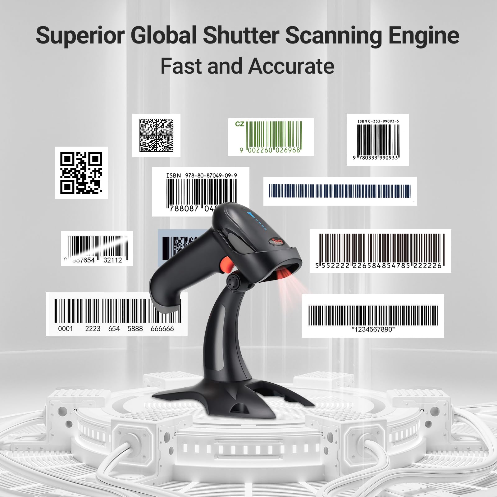 Snapklik.com : Tera Barcode Scanner Wireless 1D 2D QR