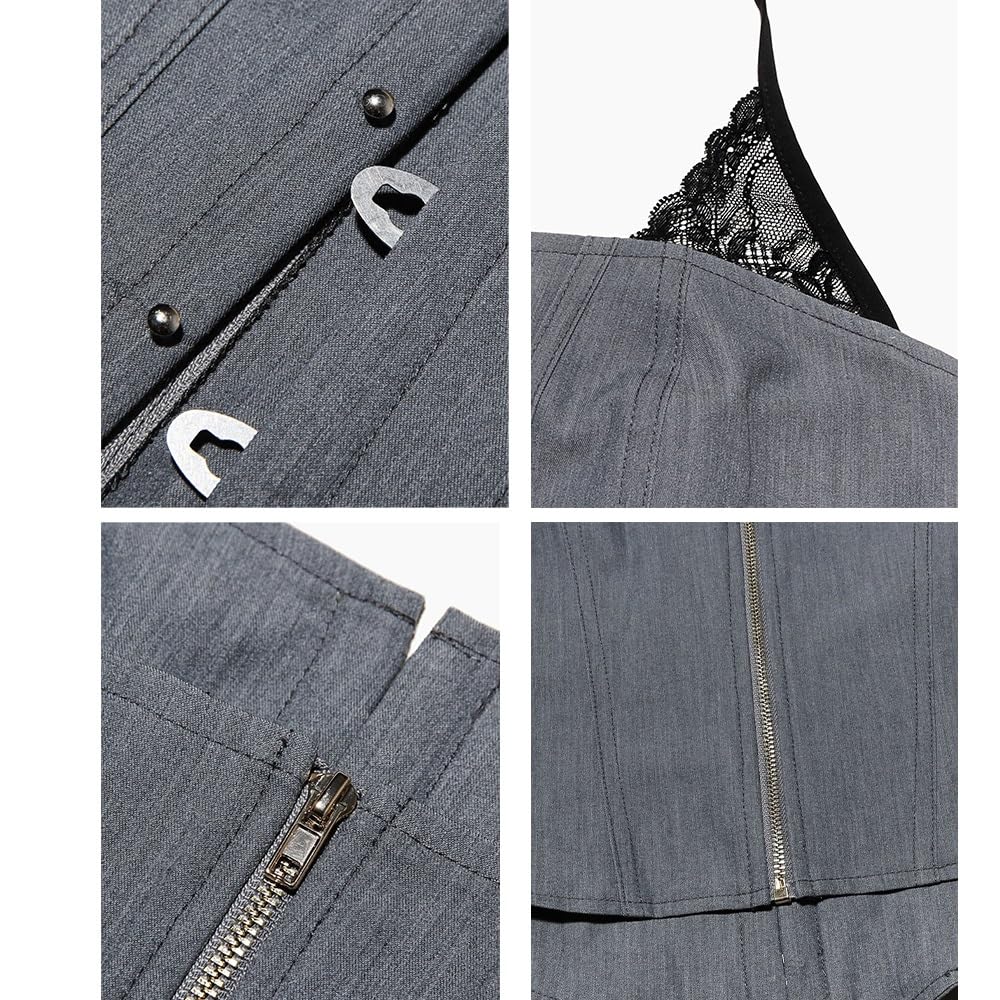 Missionary 2025 Top de Cuello Corto con Retazos de Encaje Sexy, Chaleco Irregular, Ropa Sexy for Mujer