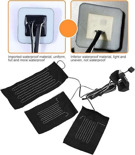 Miniatura 7 de Almohadilla térmica eléctrica, calentador de tela eléctrico USB, almohadillas de calefacción eléctrica para ropa, almohadilla de colchón eléctrica