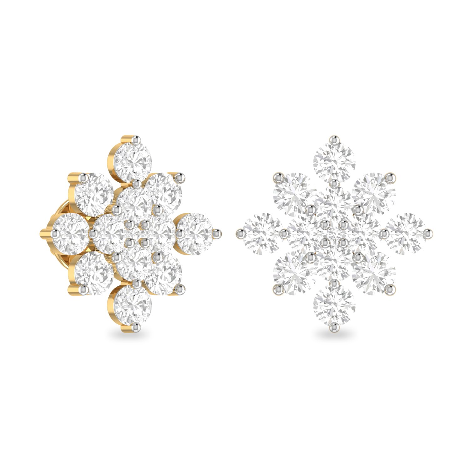 Aucent by PC Jeweller The Feya 18KT Yellow Gold and Diamond Earrings-image-34