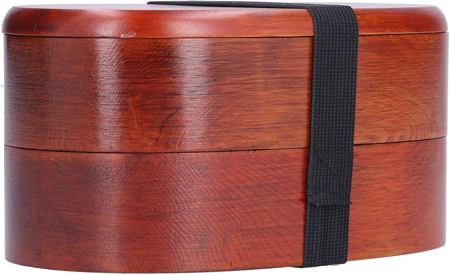 Lunch Box, Double Layer Elegant Japanese Box Wooden Sushi Box Waist Shape For Office Workers