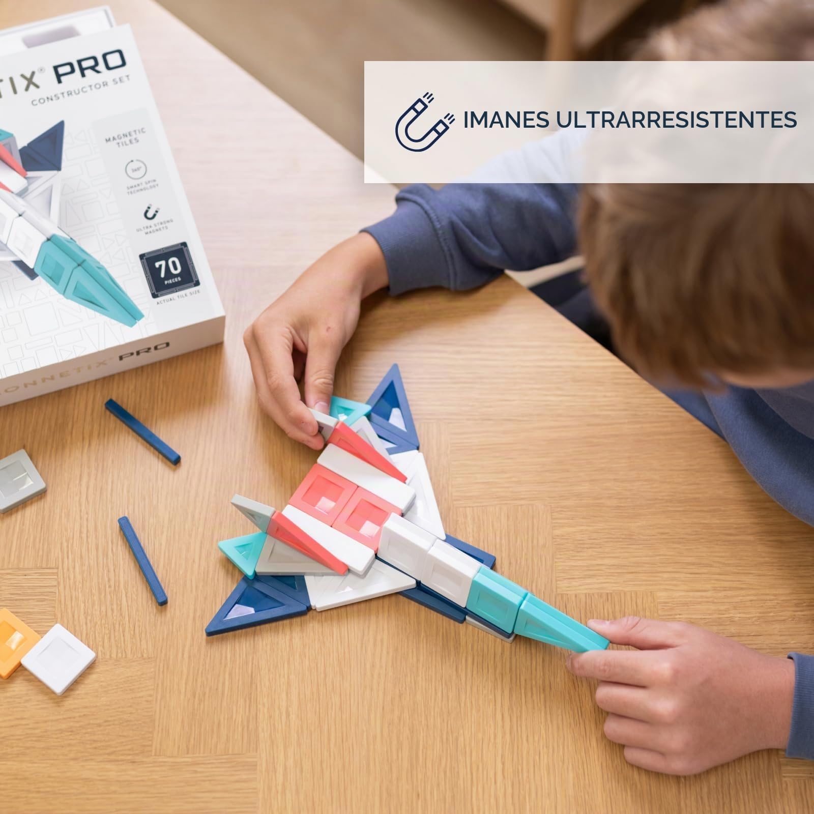 CONNETIX Pro Azulejos Magnéticos Paquete Constructor, 70 Piezas