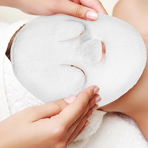 Miniatura 8 de Calentador de toallas facial reutilizable: toallas faciales de spa, compresas frías y calientes, toalla de vapor facial antienvejecimiento,