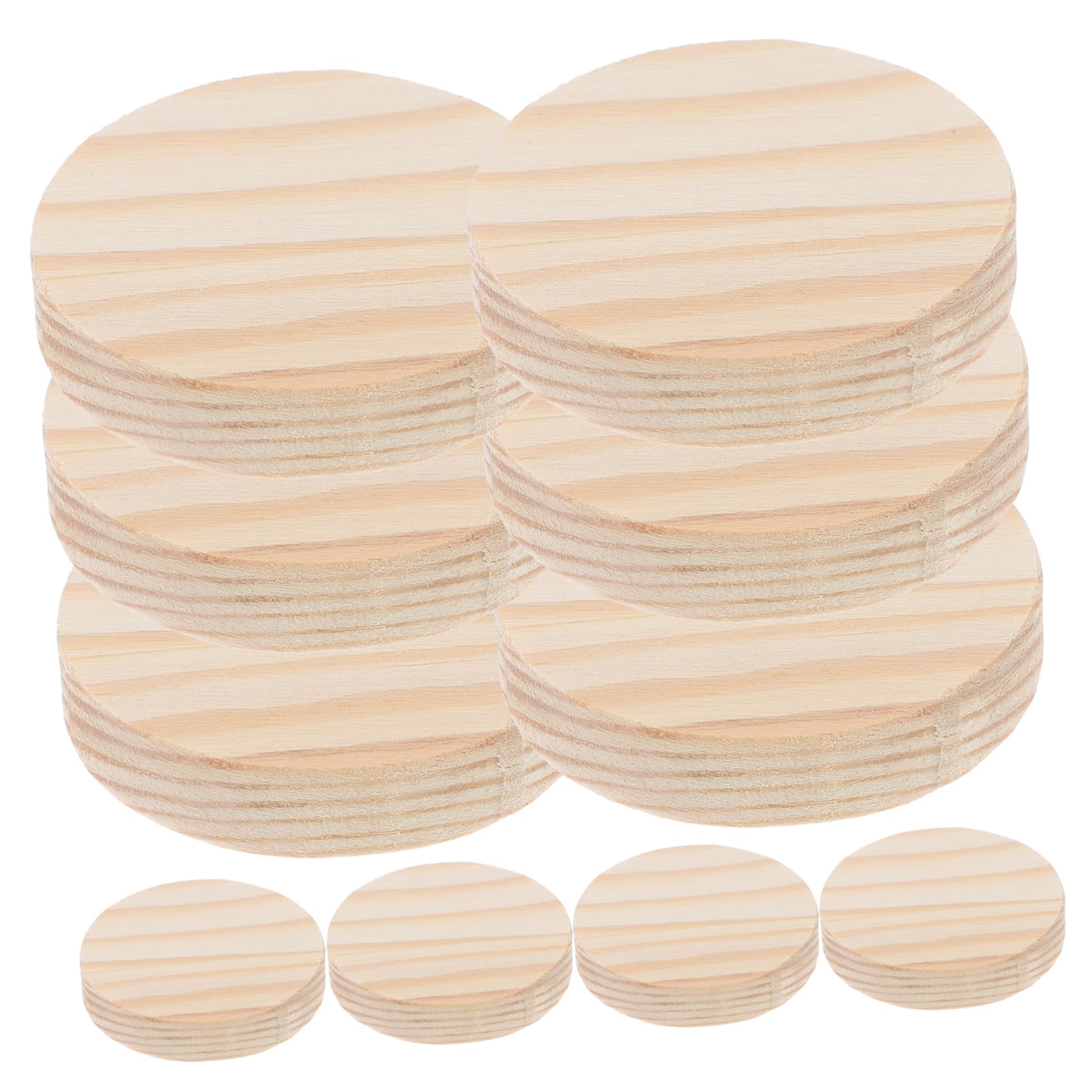 Artibetter 10pcs Natural Wood Slices for Painting with Smooth Surface and Safe Use Round Beige Wooden Discs for Hand Painting and Christmas Ornaments Craft Activities