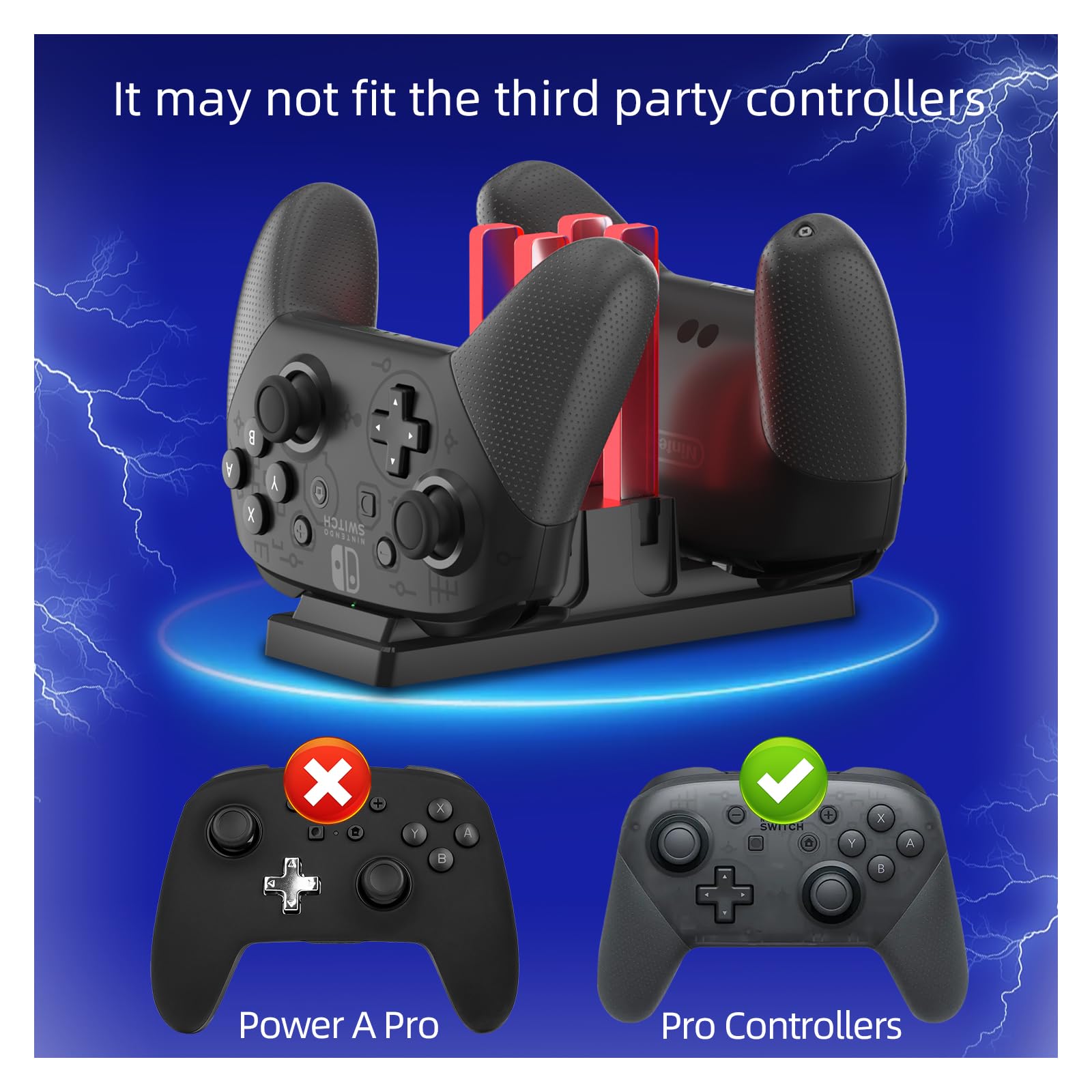 Amazon.co.jp: Nintendo Switch用コントローラー充電ドック、6イン1