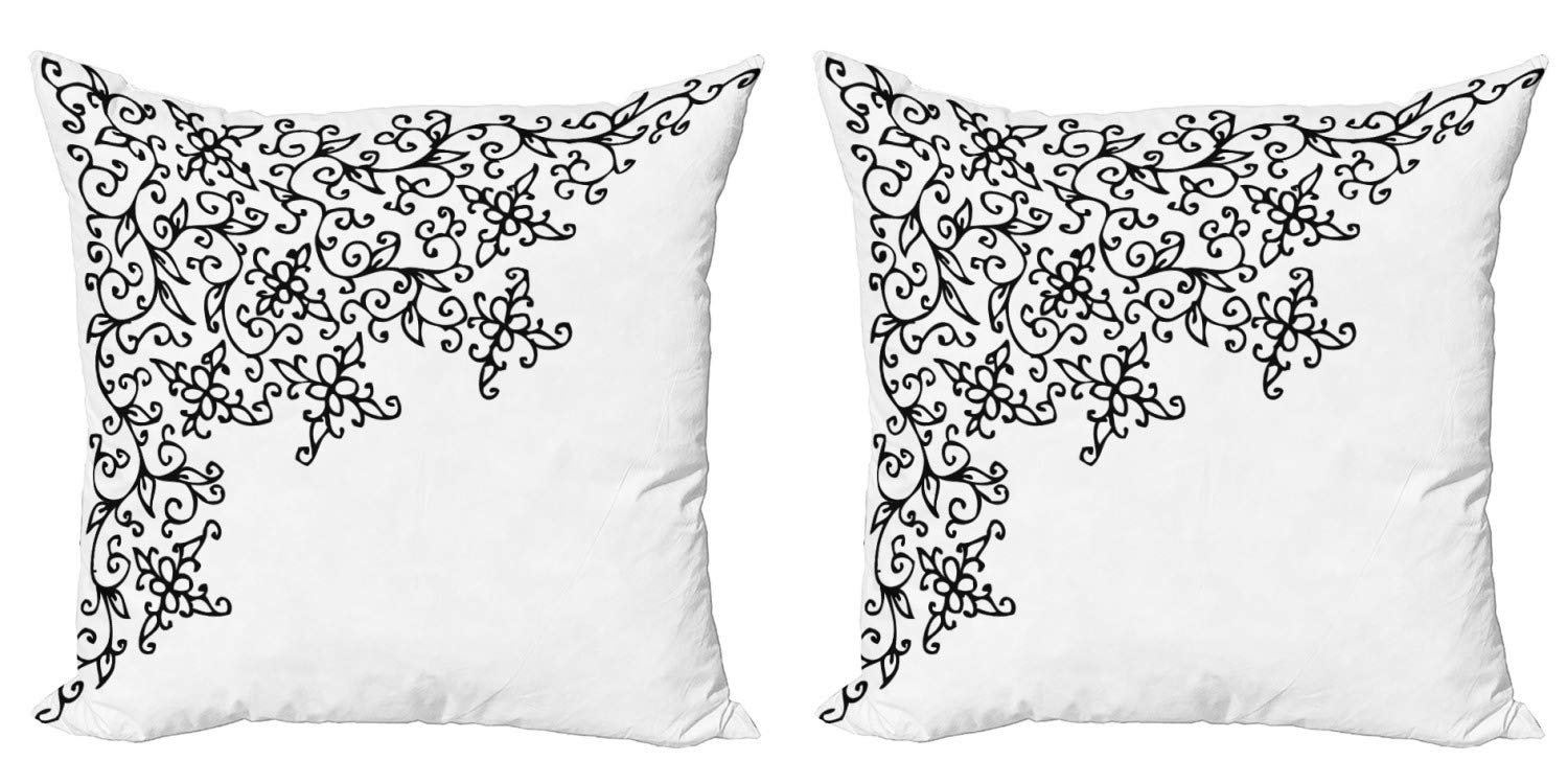 ABAKUHAUS Astratto Federe Cuscini Set di 2, Dots e Circle Motivi