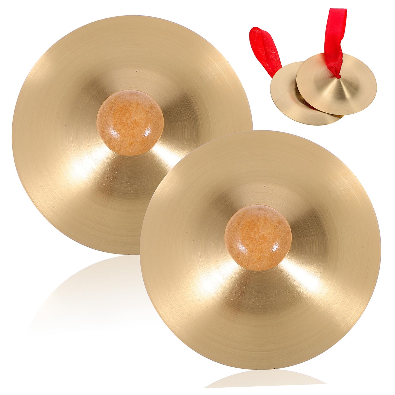 QUMIIRITY 2 Pairs Boys and Girls Finger Cymbals Musical Hand Percussion Instruments for Belly Party