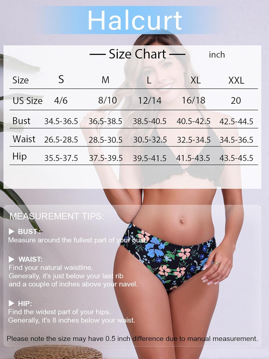 Halcurt Women's Mid Waisted Bikini Swimsuit Bottoms Full Coverage Swim Bottoms - Image 6