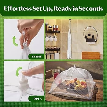 トップス doublezip foodie mesh crash foodie wash HBlife 6 Pack Pop-Up Mesh Food Covers for Outside,17 Inches