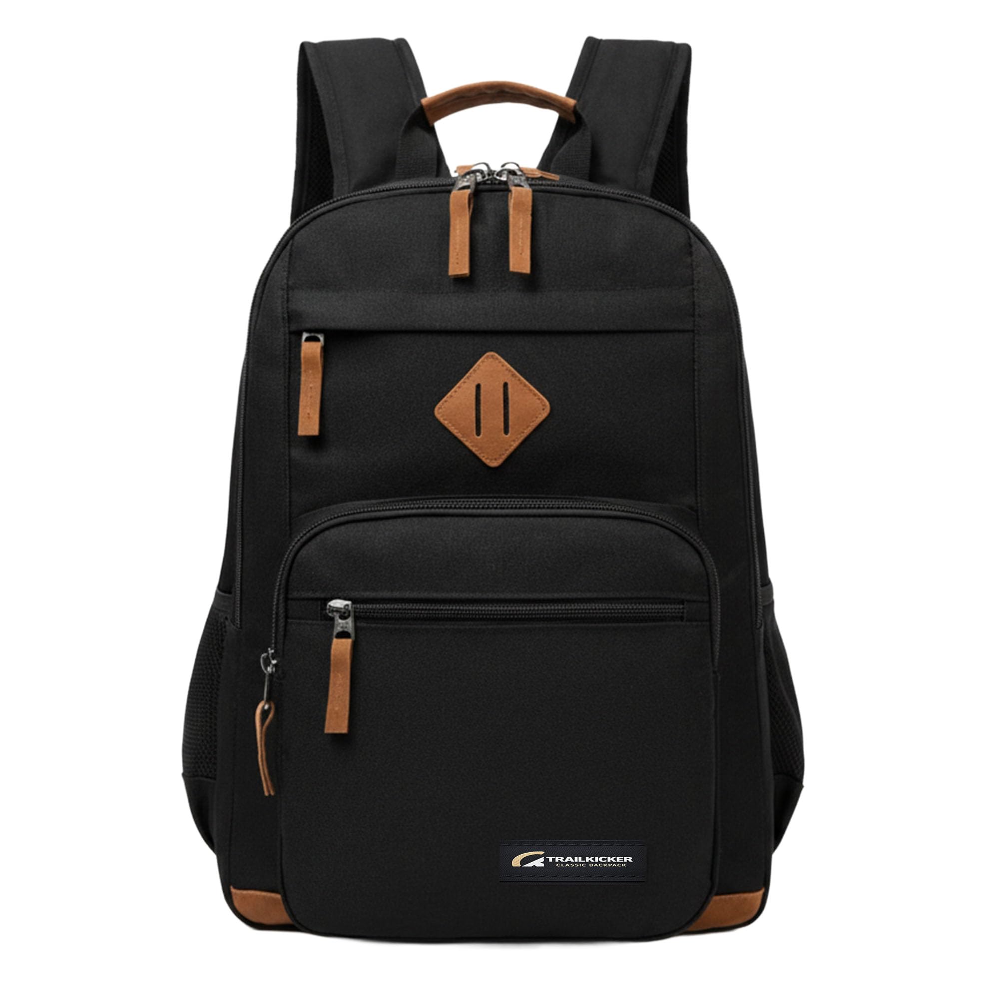 TRAILKICKER Classic Carry-on Travel Backpack, Laptop Backpack with Padded 17 inch Laptop Sleeve, Multi Pocket College Backpack, Casual Daypack