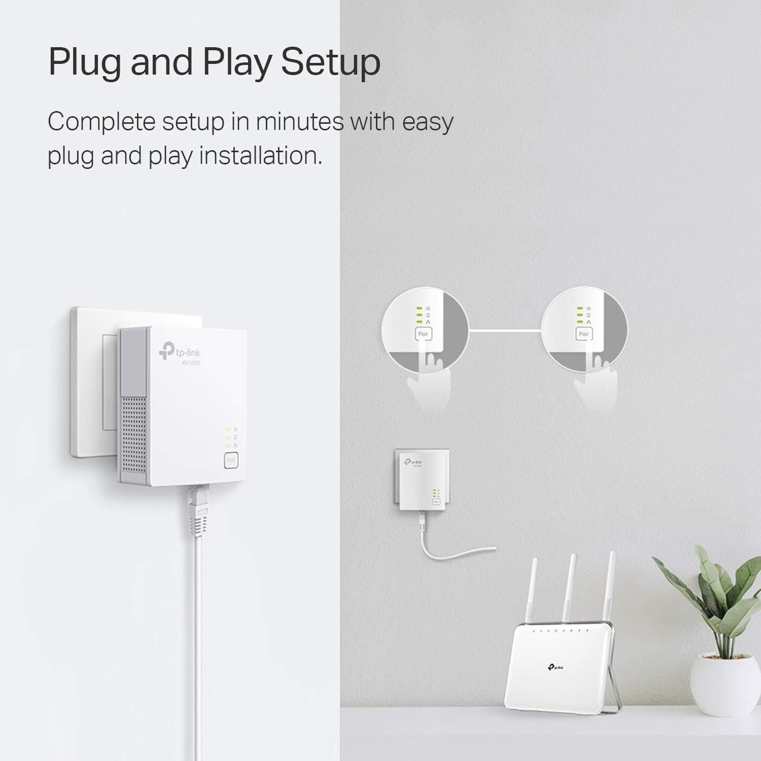 TP-Link AV1000 Powerline Ethernet Adapter(TL-PA7017) - Gigabit Port, Plug&Play, Ethernet Over Power, Nano Size, Ideal for Smart TV, Online Gaming, Wired Connection Only, Add-on Unit