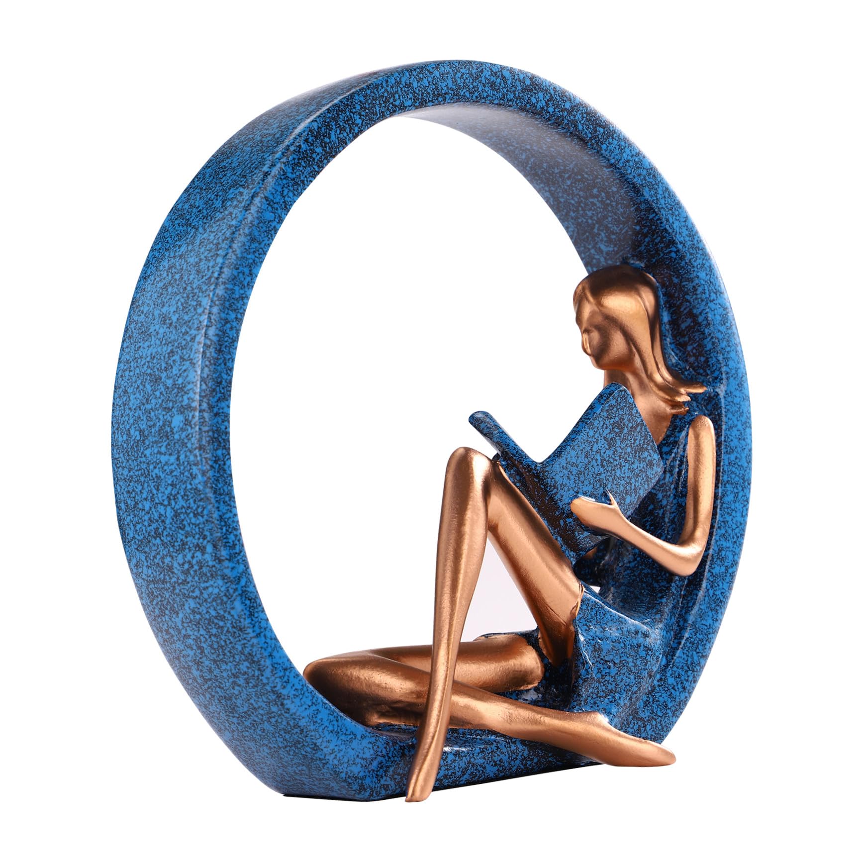 Figurine de yoga liseuse en résine FAVOMOTO pour déco salon